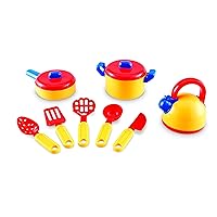 Learning Resources Pretend & Play Cooking Set - 10 Pieces, Ages 3+ Pretend Play Food for Toddlers, Preschool Learning Toys, Kitchen Play Toys for Kids