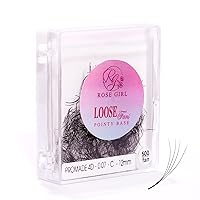 Loose Promade Fans - Natural Look Handmade Volume Eyelashes From 3D To 16D - C CC D DD Curl - False Lashes Extensions - Thickness 0.03~0.1 mm - 8~20 mm Length(4D-0.07-C (10mm))