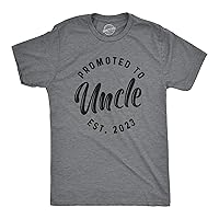 Crazy Dog Mens Shirts Promoted to Papa Grandpa or Uncle 2024 2023 2022 and 2021 Funny Fathers Day Tees