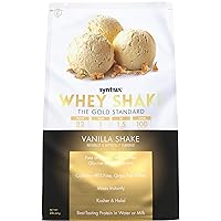 Syntrax Nutrition Whey Shake Protein Powder, Cold Filtered & Undenatured Whey Protein Blend, Real Vanilla Bean Specks, Vanilla Shake, 2 lbs