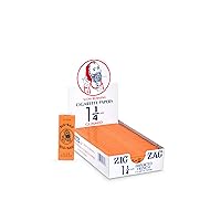 Zig-Zag Rolling Papers - 1 1/4 French Orange Rolling Papers - Natural Gum Arabic - 78 MM - 24 Booklets with 32 Papers per Booklet