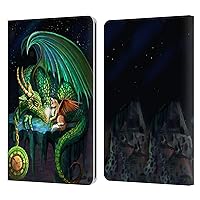 Head Case Designs Officially Licensed Rose Khan Green Time Dragons Leather Book Wallet Case Cover Compatible with Kindle Paperwhite 1/2 / 3