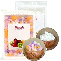 Fanale Mini Mochi Sweet Rice Cake - Original/Rainbow Mixed Snack for Frozen Yogurt Toppings/Ice Cream Toppings/Shaved Ice Toppings 300g | 10.6oz | 0.7lb MOC001_MOC006