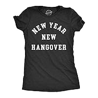 Womens New Year New Hangover T Shirt Funny New Years Eve Partying Drinking Joke Tee for Ladies