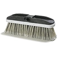 SPARTA Flo-Pac Scrub Brush Cleaning Brush, Wash Brush with Flagged Polystyrene Bristles for Cleaning, 10 Inches, Black, (Pack of 12)