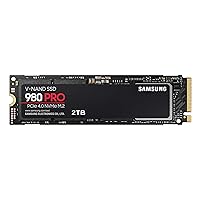 SAMSUNG 980 PRO SSD 2TB PCIe NVMe Gen 4 Gaming M.2 Internal Solid State Drive Memory Card, Maximum Speed, Thermal Control, MZ-V8P2T0B