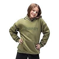MrBeast Kids Hoodie, Brushed Kids Fleece, Mr Beast Logo Design Kids Sweatshirt for Boys and Girls, Gifts for Kids