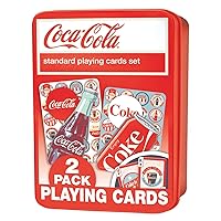 MasterPieces Officially Licensed Coca Cola 2 Pack Playing Cards - 54 Card Deck for Adults