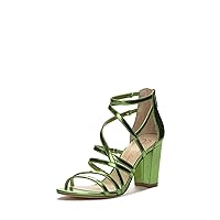 Jessica Simpson Stassey Women's Caged Faux Leather Back Zip Dress Sandals