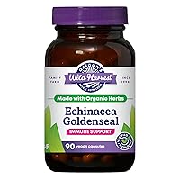 Oregon's Wild Harvest Echinacea Goldenseal Organic Capsules | Vegan, Non-GMO, Gluten Free, Immune Support*, 90 Count