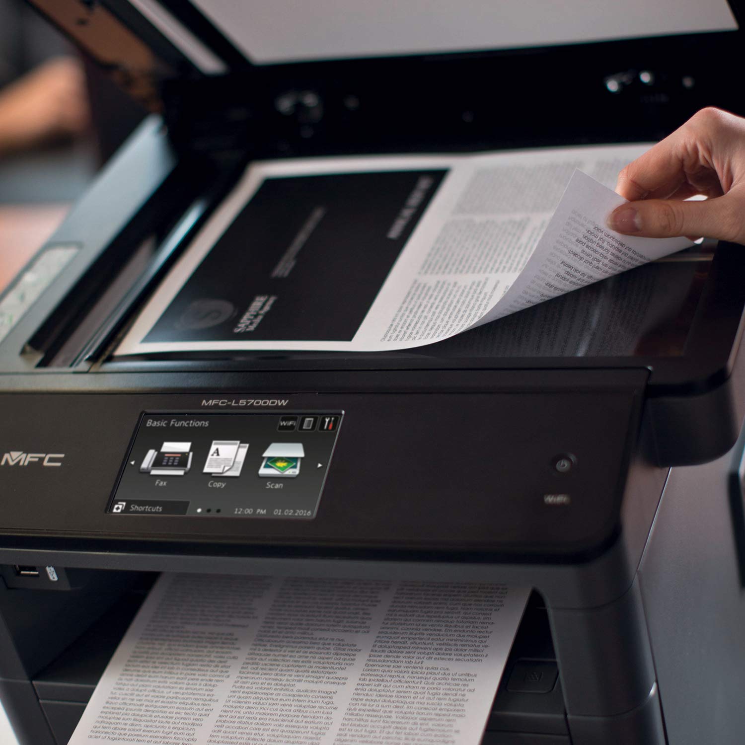 Brother Monochrome Laser Multifunction All-in-One Printer, MFC-L5700DW, Flexible Network Connectivity