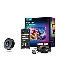 Govee TV LED Backlight, RGBIC TV Backlight for 55-70 inch TVs, Bluetooth and Wi-Fi Control, Voice Control, Bundle Music Sync Box Bluetooth Group Control 7 Devices