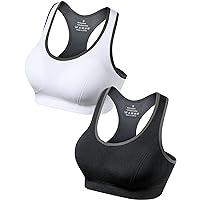GXXGE Padded Racerback Sports Bras for Women High Impact Workout Yoga Gym Activewear Fitness Bra