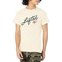 LRG Men's Landscape Tree Logo T-Shirt, Cream