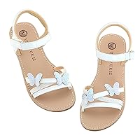 FLYFUPPY Girls Sandals Kids Strap Flat Sandals Open Toe Summer butterfly Casual Sandals