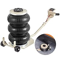 Air Jack, 3T / 6600 lbs Triple Bag Air Jack, Airbag Jack with Six Steel Pipes, Lift up to 17.7 inch/450 mm, 3-5 s Fast Lifting Pneumatic Jack, with Long Handles for Car, Garage, Repair