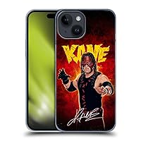 Head Case Designs Officially Licensed WWE LED Image Kane Hard Back Case Compatible with Apple iPhone 15