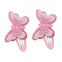 Girls Rhinestones Butterfly Hair Clips Side Hairpin Women Hair Styling Tools For Side Hair 2000s Korean-Style Hairpin Fashion
