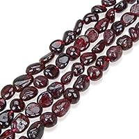 1 Strand Adabele Natural Garnet Healing Gemstone Loose Beads 7mm to 12mm Free Form Oval Tumbled Pebble Stone Beads 15 inch for Jewelry Making GZ12-58