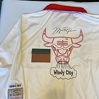 Michael Jordan Signed 1984 Rookie Chicago Bulls Game Model Warmup Jacket UDA COA - Game Used NBA Jackets