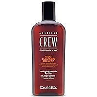 American Crew Shampoo for Men, Daily Cleanser, Naturally Derived, Vegan Formula, Citrus Mint Fragrance, 3.3 Fl Oz