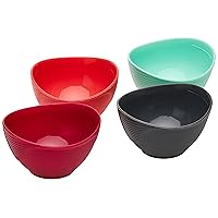 Trudeau Silicone Set Pinch Bowls, Set of 4, 4x2x3, Assorted