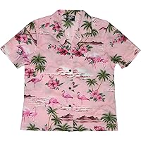RJC Women's Flamingo Island Hawaiian Camp Shirt