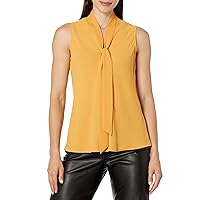 Kasper Women's Sleeveless Tie Front Blouse