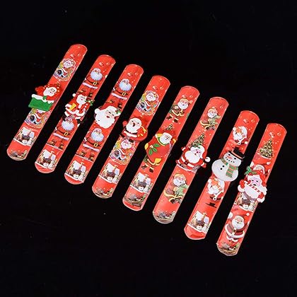 PandaLily Developmental Toy Cute Silicone Santa Claus Snowman Wrist Light Up Bracelet Kids