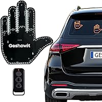Car Accessories for Men, Fun Car Finger Light with Remote - Give The Love & Wave to Drivers - Ideal Gifted Car Accessories, Truck Accessories, Car Gadgets & Road Rage Signs for Men and Women