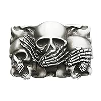 Vintage Style Flame Shy Skulls Belt Buckle also Stock in the US