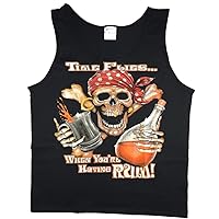 Men's tank top funny pirate rum muscle tee sleeveless shirt