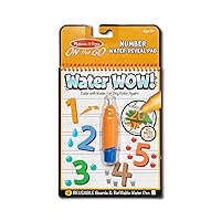 Melissa & Doug On the Go Water Wow! Reusable Water-Reveal Activity Pad - Numbers - FSC Certified