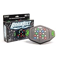 BrainBolt Genius Handheld Electronic Memory Game with Lights & Sounds, 1 or 2 Players, Ages 7+