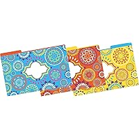 Barker Creek Legal-Size Designer File Folders, Moroccan, Multicolor, Replace Bland and Boring with Bright and Beautiful Legal File Folders, Tabs are 1/3 Cut, 9 Folders in Pkg, 3 Each of 3 Designs (2501)