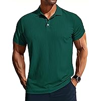 PJ PAUL JONES Mens Texture Polo Shirts Casual Wrinkle Free Elasticity Short Sleeve Knit Golf Shirt Tops