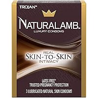 Trojan NaturaLamb Latex Free Luxury Condoms, 3 Count (Pack of 1)