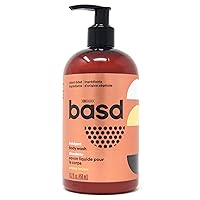 basd Organic Moisturizing Body Wash, Indulgent Crème Brulee, Natural Skin Care, Vegan, Hypoallergenic, 15.2 Ounce Bottle