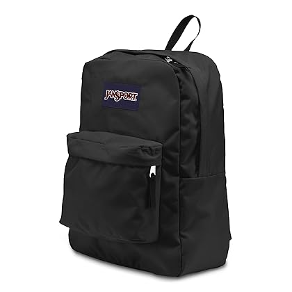 JanSport SuperBreak One Backpacks, Black - Durable, Lightweight Bookbag with 1 Main Compartment, Front Utility Pocket with Built-in Organizer - Premium Backpack