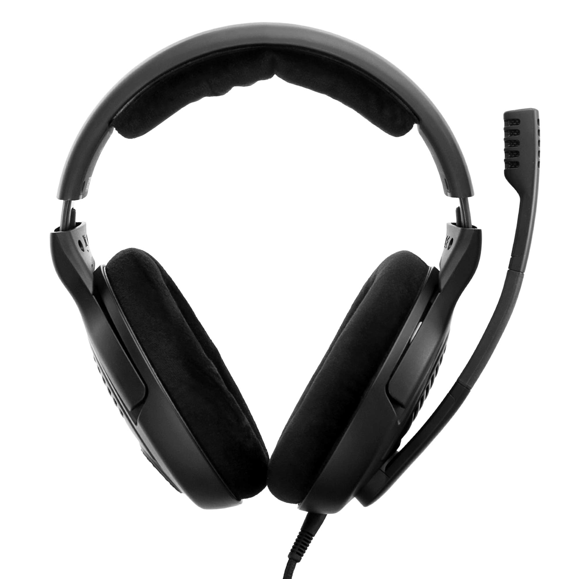 Massdrop x Sennheiser PC37X Gaming Headset — Noise-Cancelling Microphone with Over-Ear Open-Back Design, 10 ft Detachable Cable, and Velour Earpads,Black