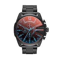 Diesel Mega Chief Stainless Steel Men's Watch with Analog or Digital Movement
