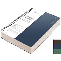 Black Inner Pocket 100GSM Thick Paper Hiukooka College Ruled/Lined Notebook- 320 Pages A4 Softcover Large Journal 8.5''×11'' Faux Leather 