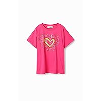Desigual Little Girl's Sequinned Heart T-Shirt