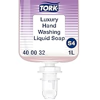 Tork Luxury Hand Washing Liquid Soap S4, Scented, 6 x 1L, 400032 (formerly 400012), 0.17 Fl Oz (Pack of 6)