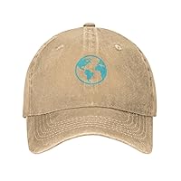 Happy Earth Day Blue Eco Environment Favors Cowboy Baseball Cap Dad Hat Unisex Adjustable Upf50+ Golf Gym