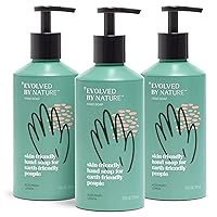 EVOLVED BY NATURE Hand Soap | For healthier, younger looking hands | Rosemary & Lemon | Clinically proven to help skin retain moisture with Activated Silk™ 33B | Pack of 3 (12 oz each)
