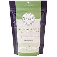 Traditional Tonic Nourishing Collagen Powder - 8 Ounces, Unflavored, 100% Pasture Raised, Non-GMO, 11 Grams of Collagen Per Serving, Made in The USA
