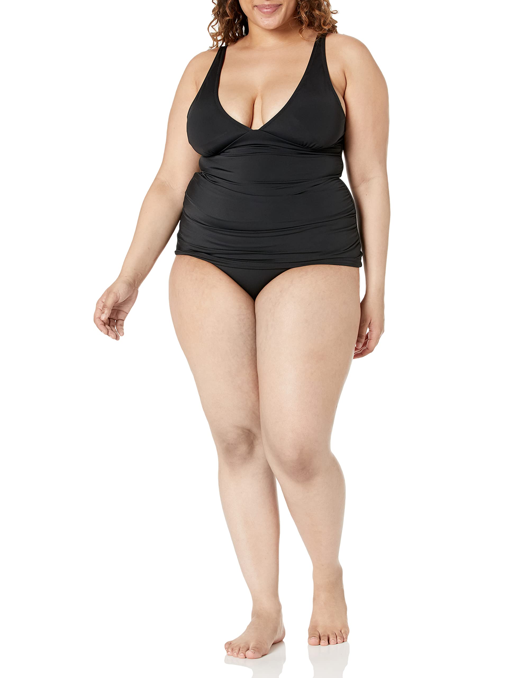 Amazon Essentials Women's Tankini Swim Top (Available in Plus Size)