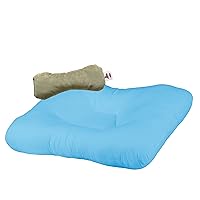 Core Products Tri-Core Cervical Support Pillow Full Size Standard Firm, Blue & Core Products MicroBeads Dry Eye Compress Moist Heat Pack Bundle
