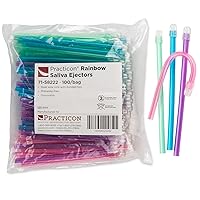 Rainbow Saliva Ejectors, 100 Pack